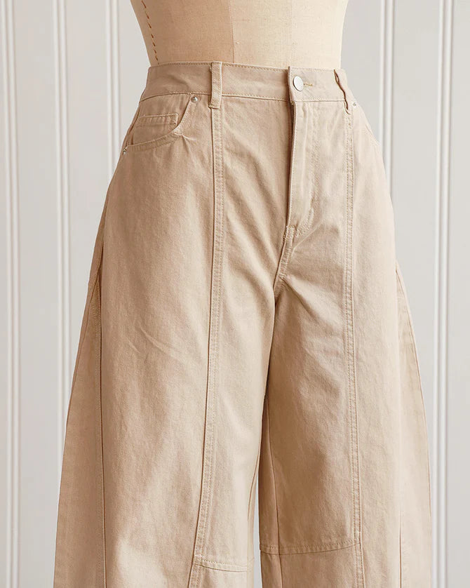 Hearnshaw Khaki Barrel Pants