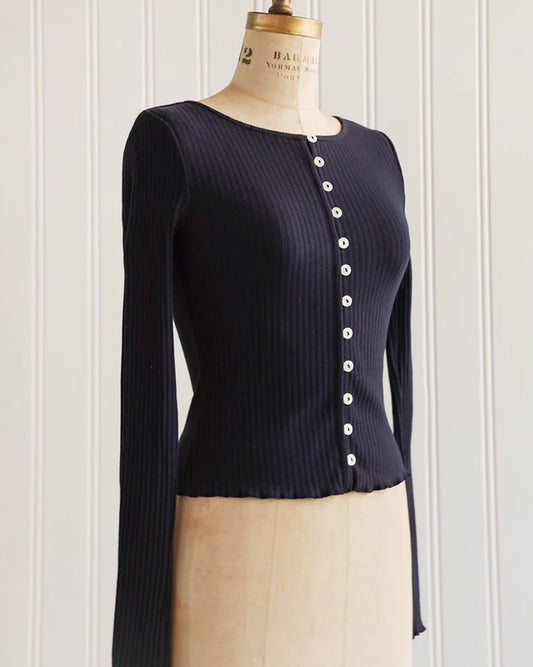 Tinsley Knit Top - Navy
